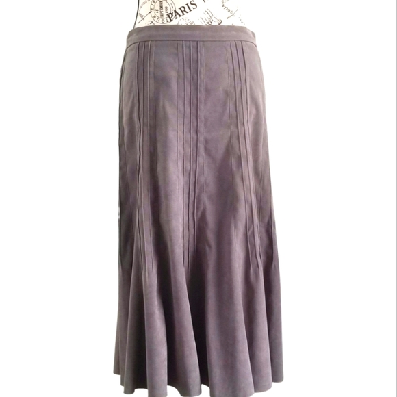 Midi Grey trumpet fit and flare skirt - Picture 1 of 4